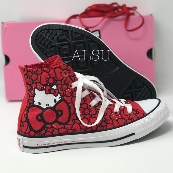 Converse & Hello Kitty Ctas HI Fiery Red W AUTHENT - Picture 4 of 8
